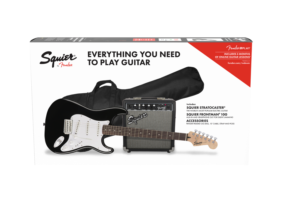 Squier By Fender - Stratocaster - Elektrisk Guitar Start Pakke (Black)