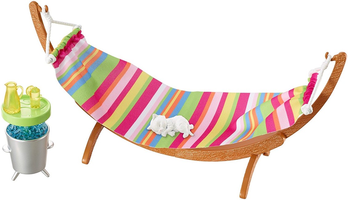 Barbie Outdoor Accessory Hammock Set Doll Children Toy Play
