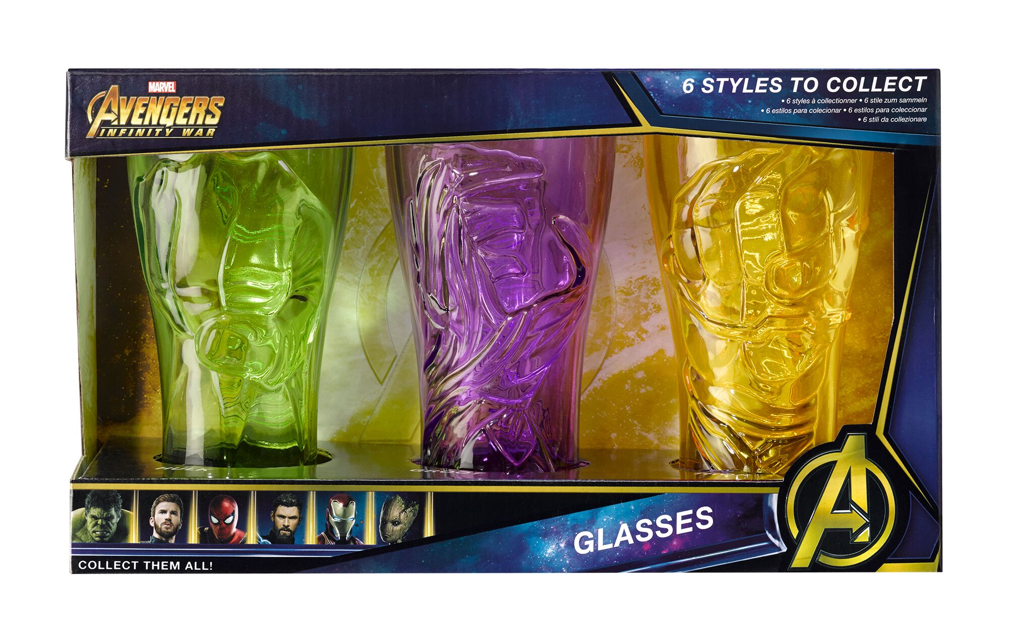 Kaufe Marvel 3 pack glasses Hulk, Thor, Groot