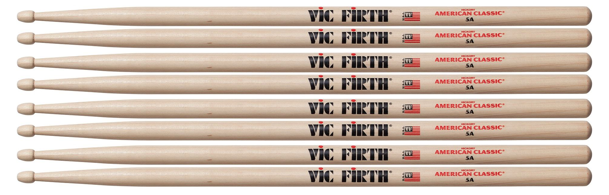Vic Firth - 5A American Classic "Promotional 4-Pack" - Trommestikker