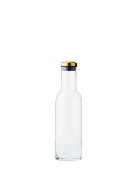 Menu - Bottle Karaffel Med Låg - Messing/Klar Glas