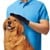 Pet Dog & Cat Grooming Brush Glove Removes Dirt, Hair & Massagers by Play Pets - Blue thumbnail-2