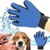 Pet Dog & Cat Grooming Brush Glove Removes Dirt, Hair & Massagers by Play Pets - Blue thumbnail-4