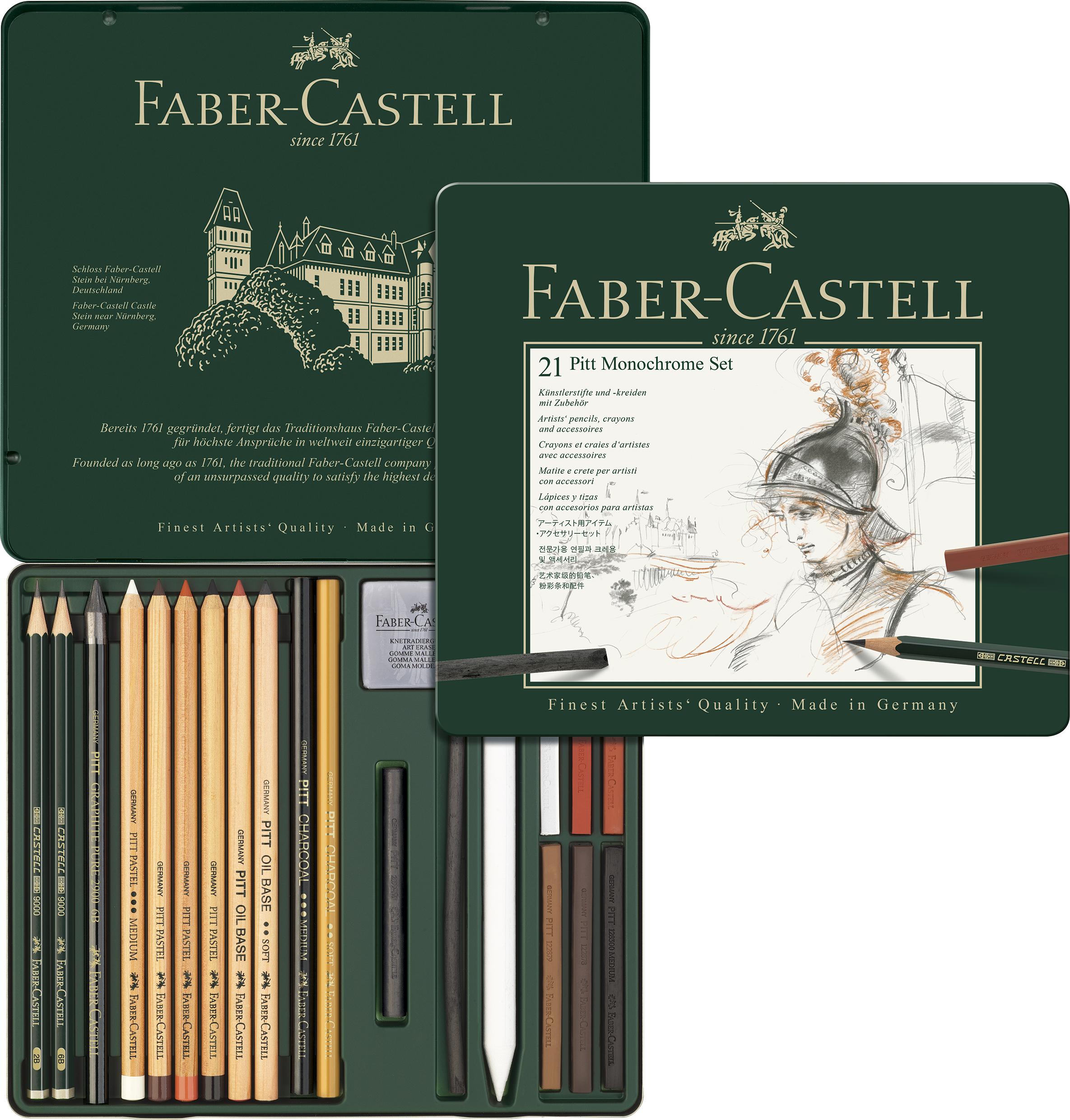 Faber-Castell - Pitt Monochrome Blyanter i Metal æske (21 stk.) thumbnail-3