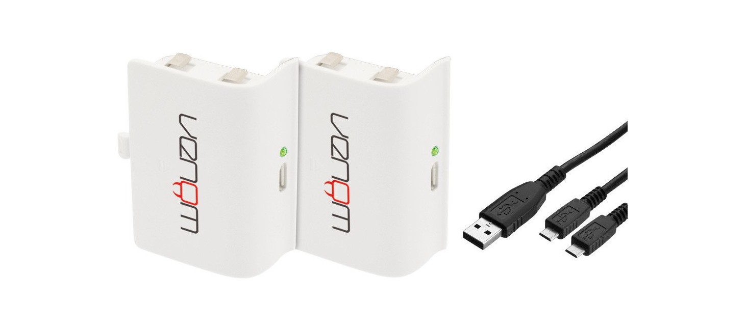 Venom Xbox One Rechargeable Battery Twin Pack: White (Xbox One)