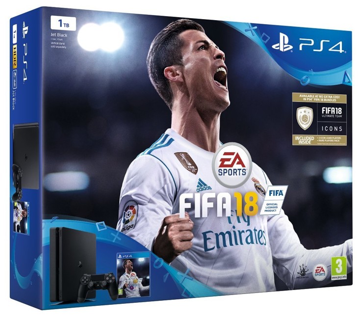 PlayStation FIFA 18 1 TB with FIFA 18 Ultimate Team Icons and Rare Player Pack
