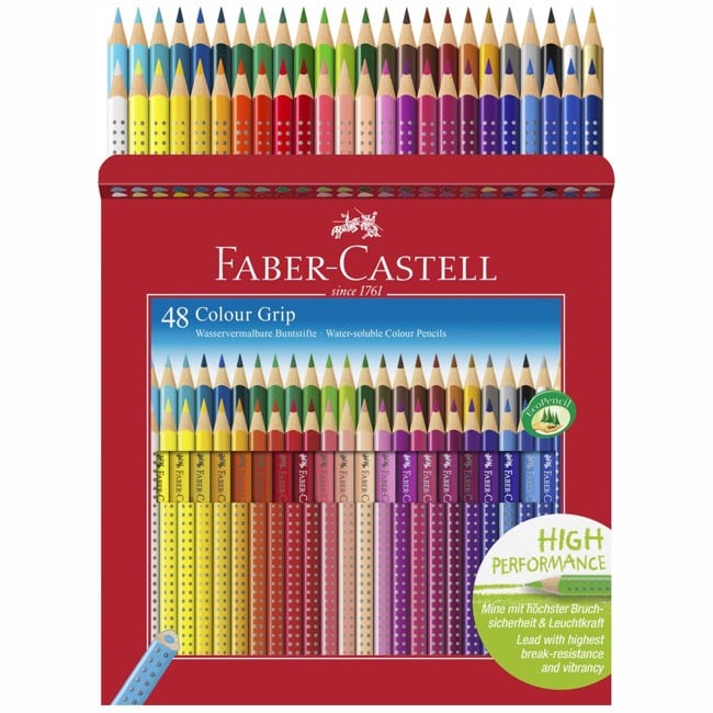 Faber-Castell - Colour Grip Farveblyanter - Æske med 48 stk. (112449)
