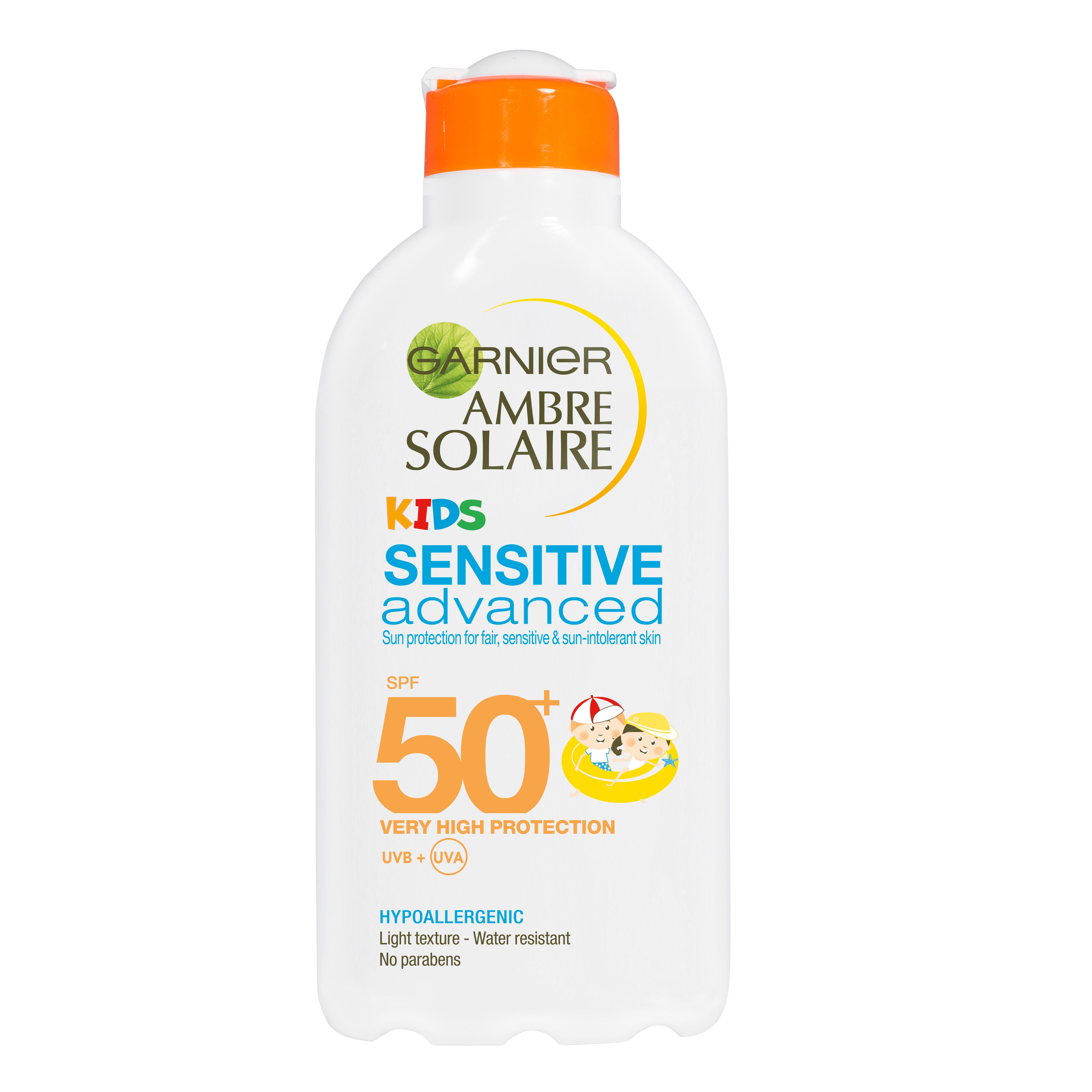 fra nu af snorkel Er velkendte Køb Garnier - Ambre Solaire - Kids Sensitive Adv. Solcreme 200ml- SPF 50+