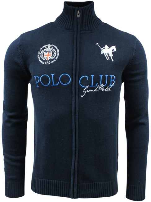 Vinson Polo Club 'Coller' Knit - Dark Sapphire
