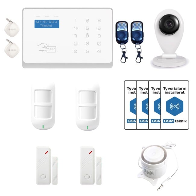 S-Home - WIFI Deluxe Alarm Kamerapakke 100m2