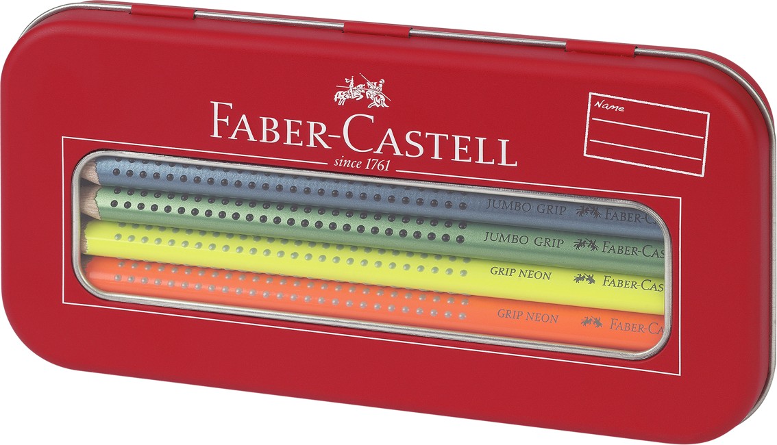 Faber-Castell - Jumbo Grip Farveblyanter - Neon + Matalic (110940)