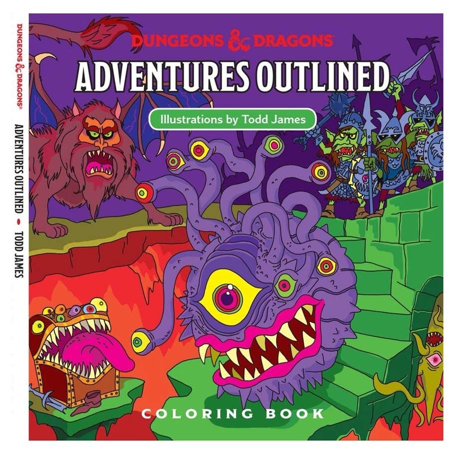 Dungeons and Dragons - Adventures Outlined Coloring Book (WTCC6035), Enigma