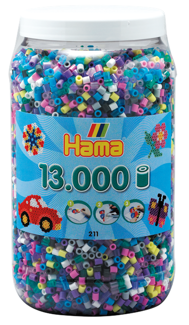Hama Perler - Midi - 13.000 Perler i Dåse - Mix 69 (211-69)