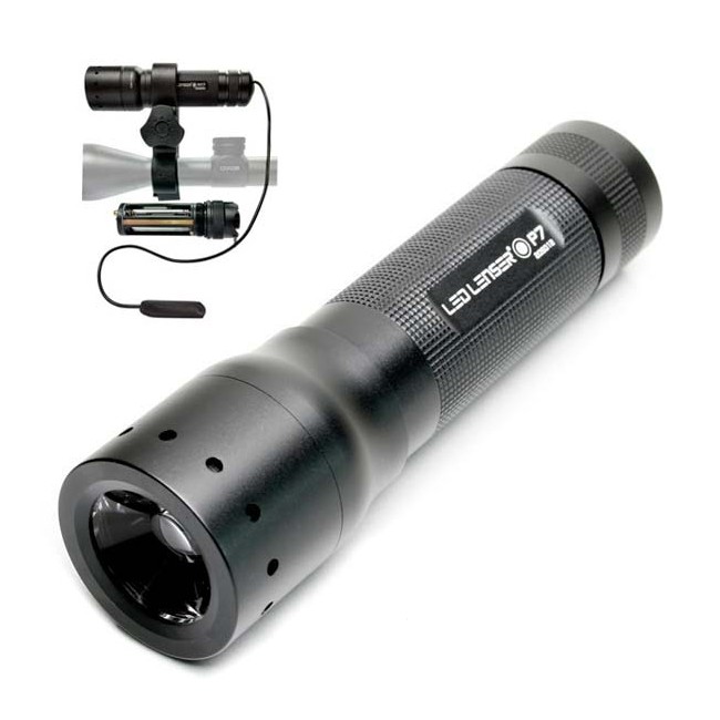 LED Lenser P7 with Pressure + Gun Mount - 320 Lumens - Professional torch