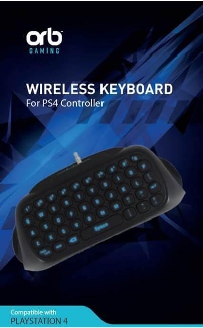 Playstation 4 Controller Keyboard Blue Blacklit