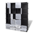 Opbevaringsskab med 24 kasser i sort og hvid 37x150x190 cm thumbnail-2