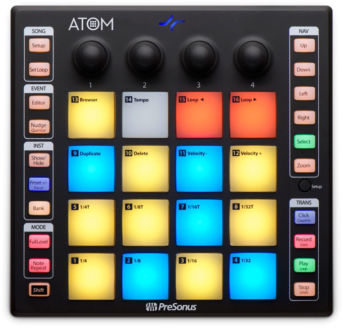 Presonus - ATOM - USB MIDI Controller Til Studio One