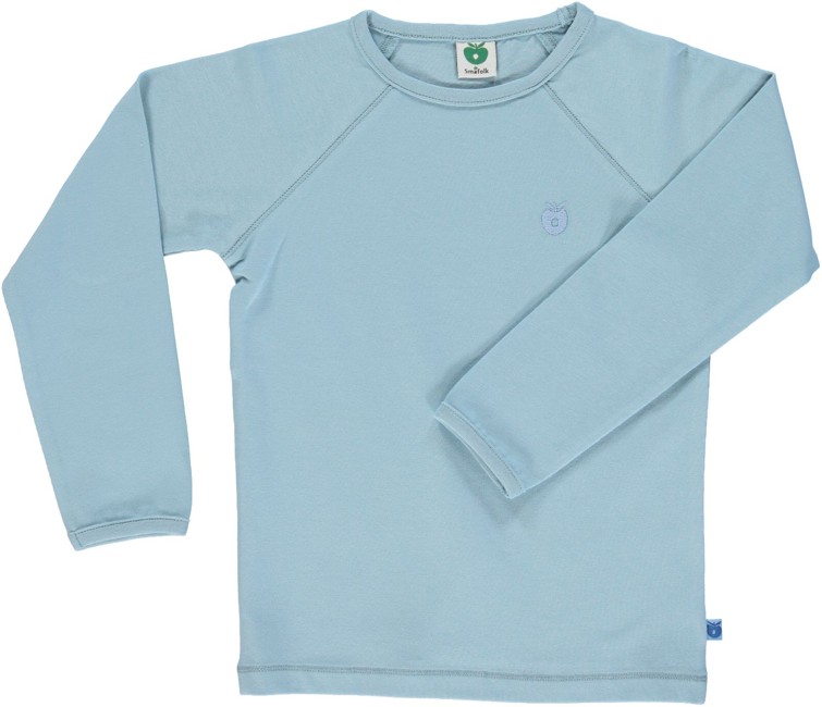 Småfolk - Økologisk Basis Langærmet T-Shirt - Sten Blå