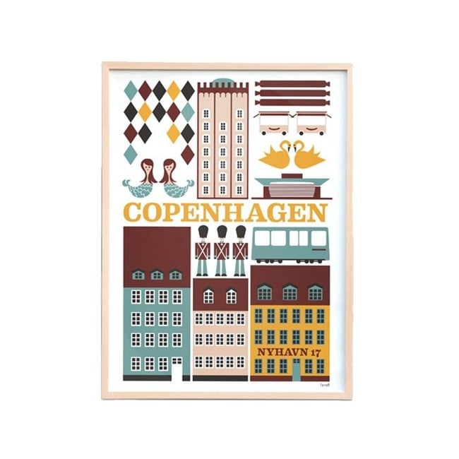 Ferm Living - København Plakat 50 x 70 cm. 