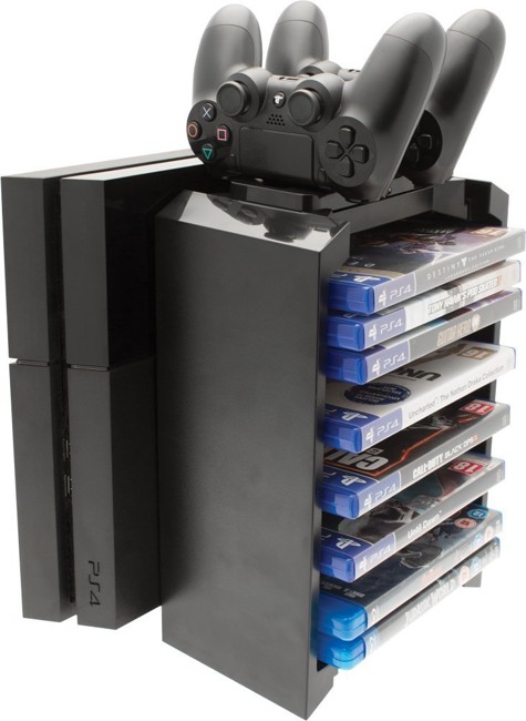 Venom 2-in-1 Games Storage Tower & Twin Charging Dock (PS4)