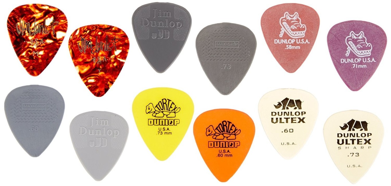 Dunlop - Variety Pack - Guitar Picks - 12 Stk. (Light/Medium, Mix Af Tykkelser)
