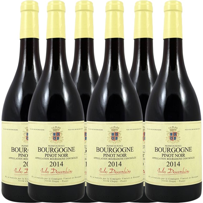 6 x Jules Descombins - Bourgogne Pinot Noir, 78,16 kr. pr. fl.