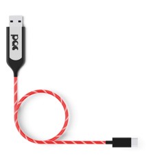 PAC - Laddkabel USB-C Röd LED Belyst Kabel ( 1m )