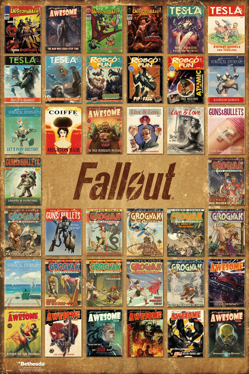 Fallout 4 Magazine Covers Maxi Poster 61 X 91 5cm 