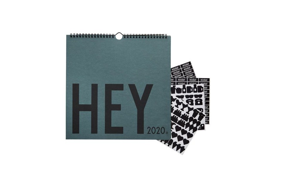 Design Letters - Hey Væg Kalender 2020 - Grøn