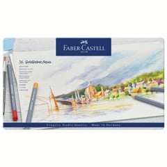 Faber Castell - Goldfaber akvarel farveblyamter i metalæske, 36 stk (114636)