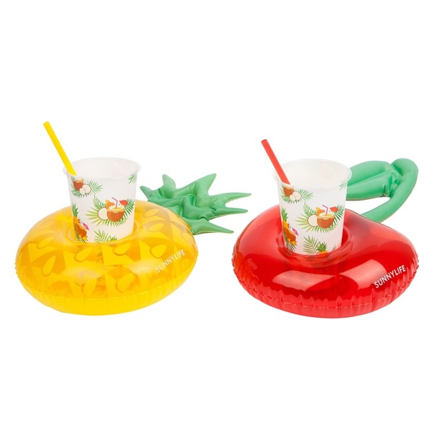 Sunnylife -Luksus Party Pina Colada drinkholder til poolen, sæt med 2 stk