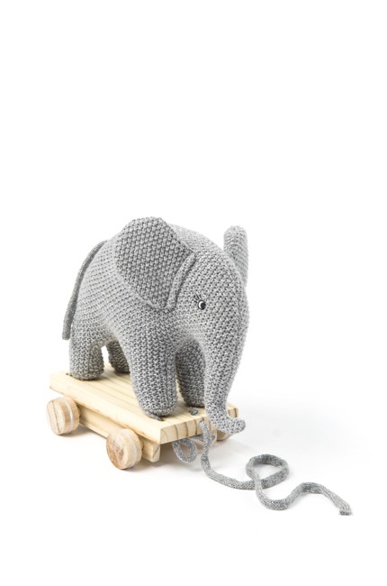 Smallstuff - Træk Elefant - Grey/Silver