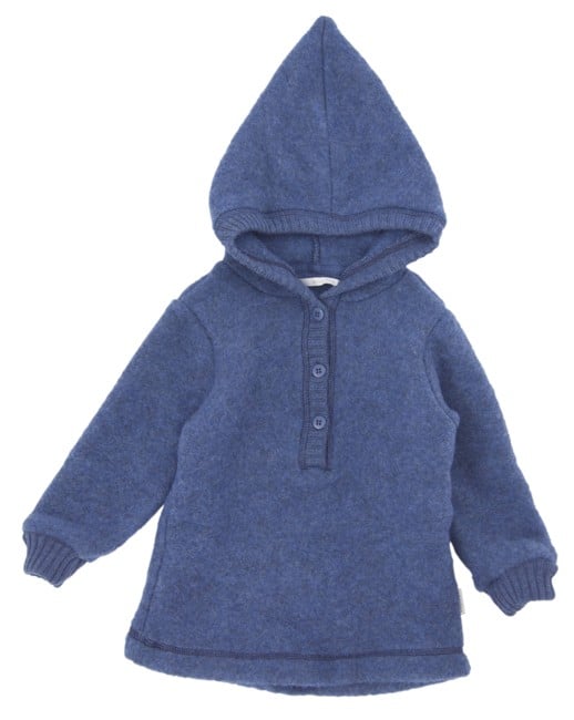 Mikk-line - Baby uldjakke med hat - Blå (50006-276)