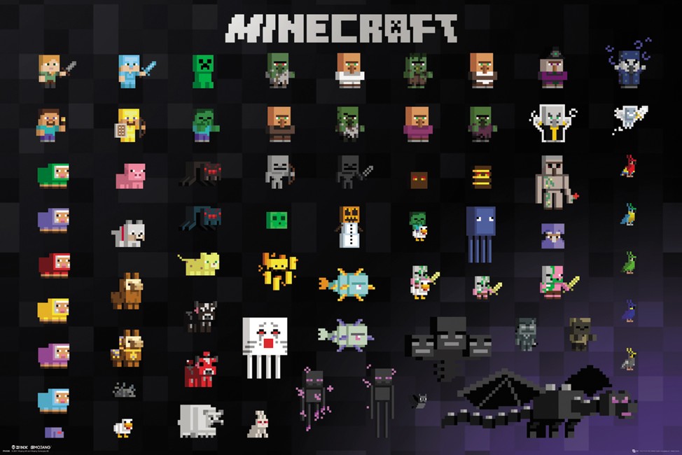 Minecraft Pixel Sprites Maxi Poster 61x91.5cm