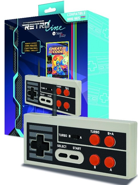 Steelplay Retro Line - Edge Gamepad - NES Classic Mini + Cheat Code Book