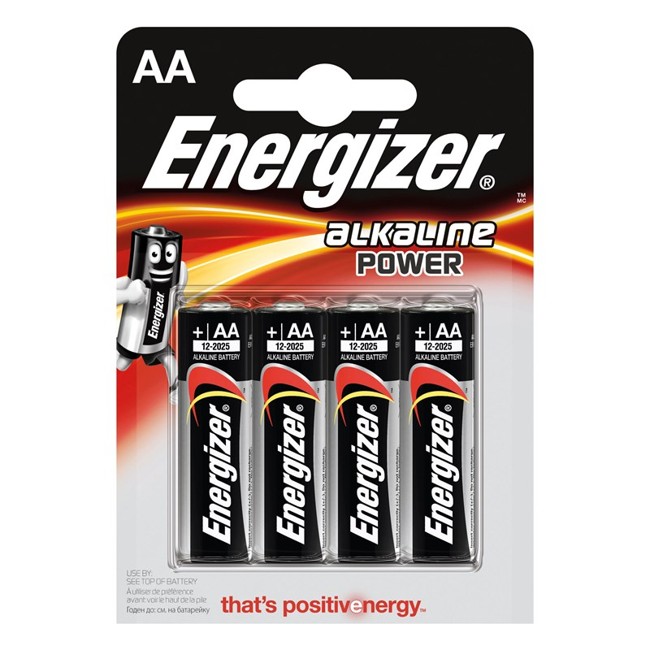 Energizer - Batteri AA/LR06 Alkaline Power 4-Pak