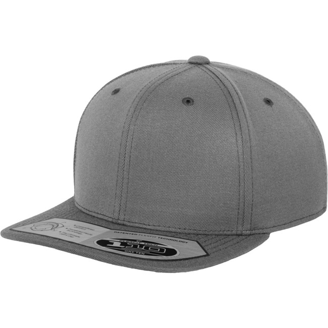 Flexfit 110 Fitted Snapback Cap - grey - One Size