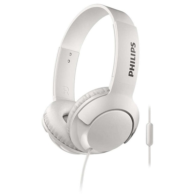 Philips Bass+ Headphones with Microphone SHL3075WT/00 - White