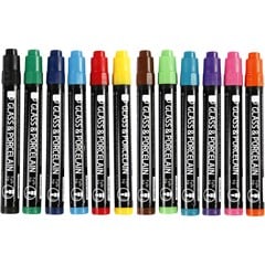 Glass and Porcelain Pen - 12 pcs. Semi Opaque (31653)