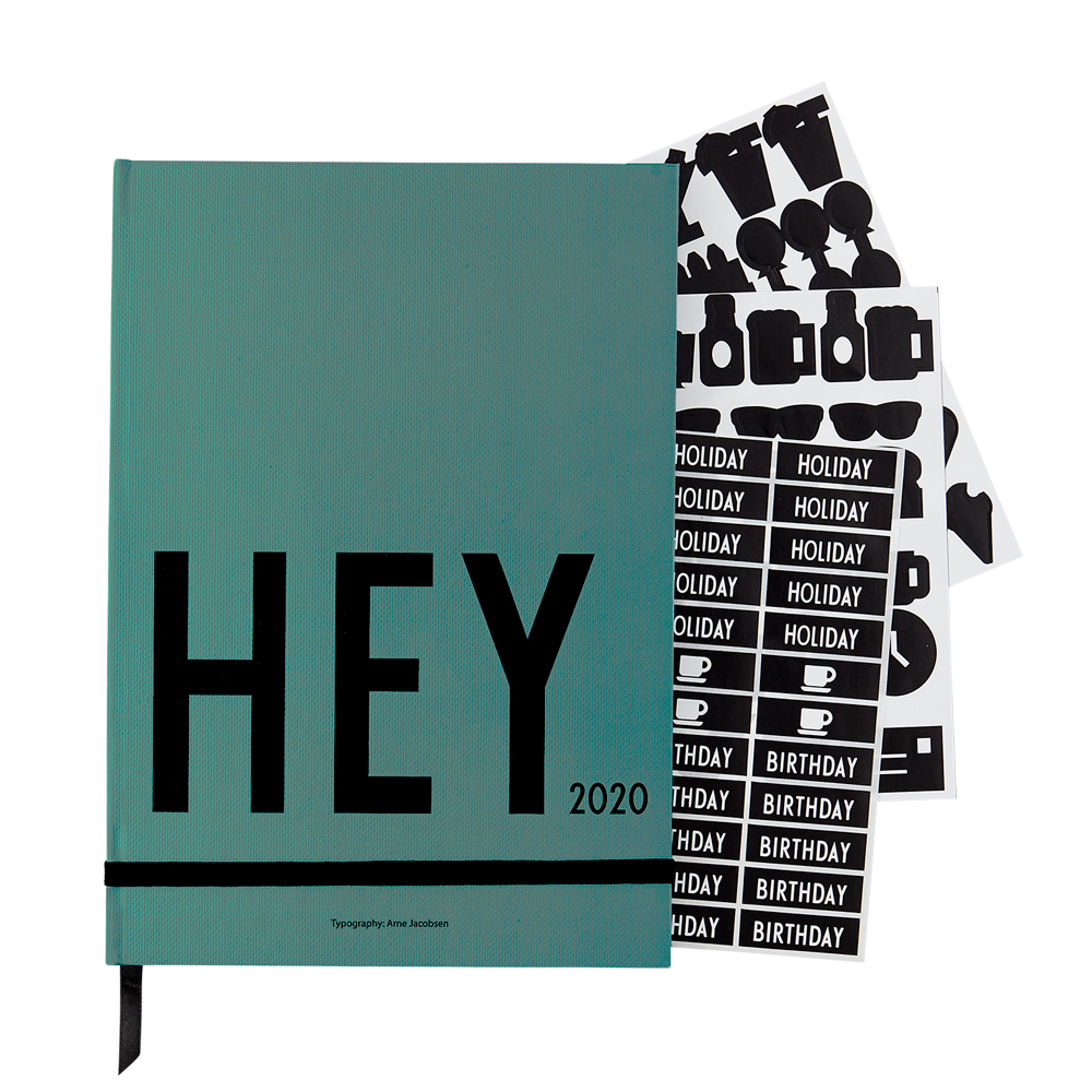 Design Letters - Hey Book Calendar 2020 - Green (70201015green)