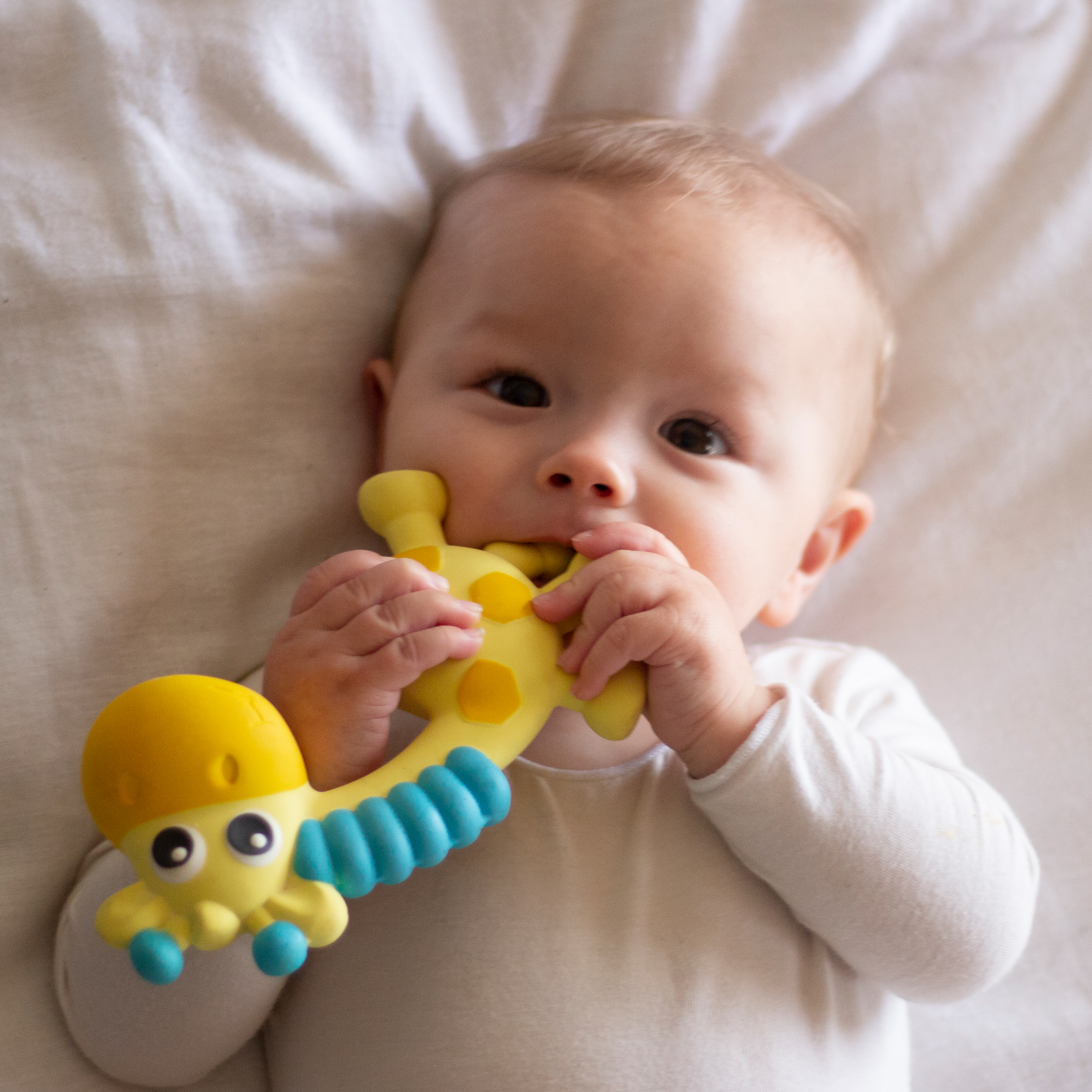 playgro squeak and soothe natural teether