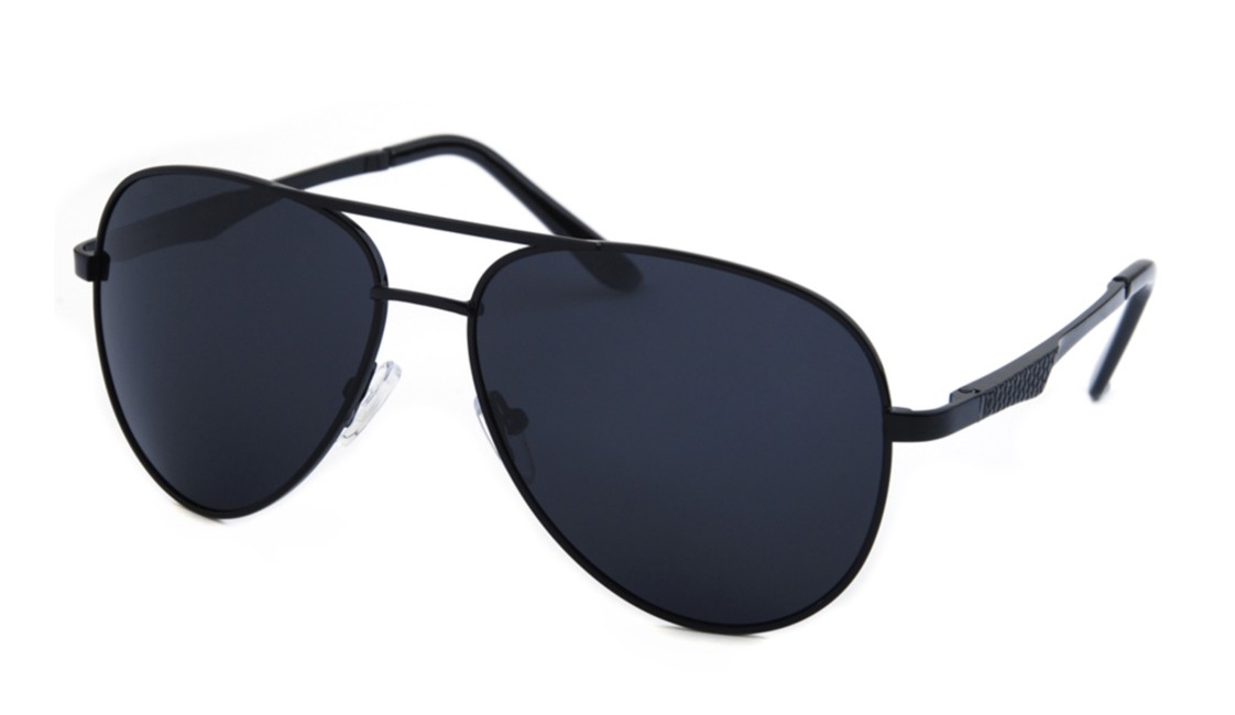 Sunglasses Pilot polarized - Large Black smoke ink case