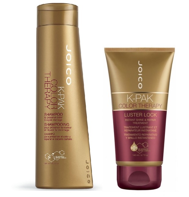 Joico - K-Pak Color Therapy Shampoo 300ml + Luster Lock 140 ml Sæt