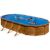 GRE - Swimming Pool - Oval stål - Trælook - 730x375x120cm (25.323 liter) thumbnail-2