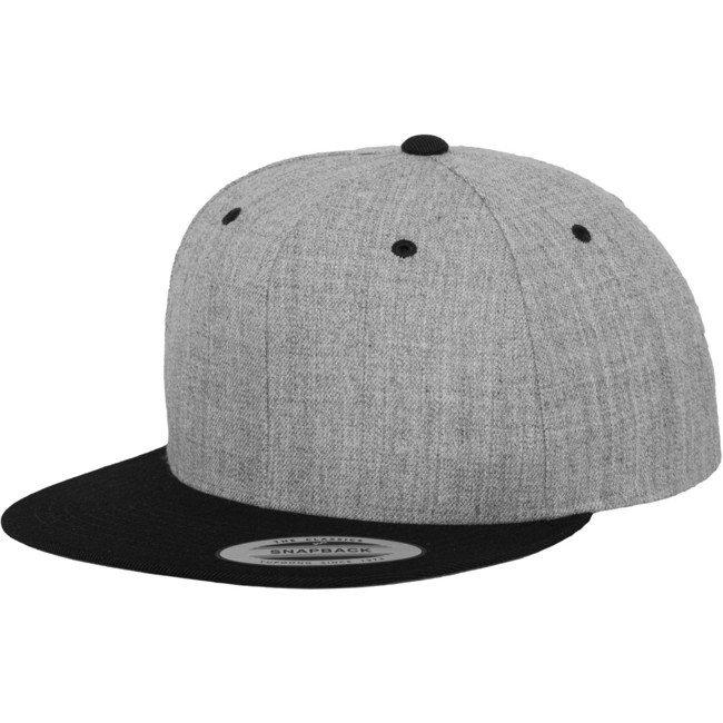 Flexfit Classic 2-Tone Snapback Cap - heather grey / black - One Size