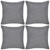 4 antracitgrå pudebetræk, linned-look 40 x 40 cm thumbnail-1