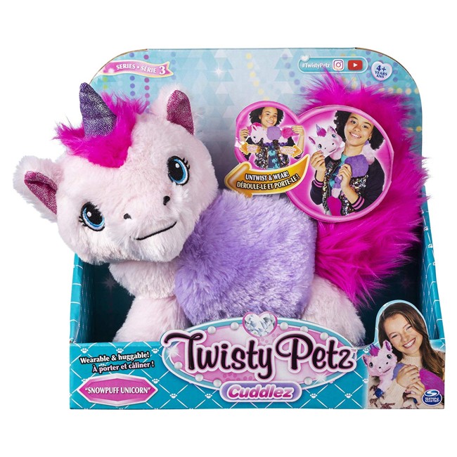 Twisty Petz - Cuddlez Plys Bamse - Snowpuff Unicorn