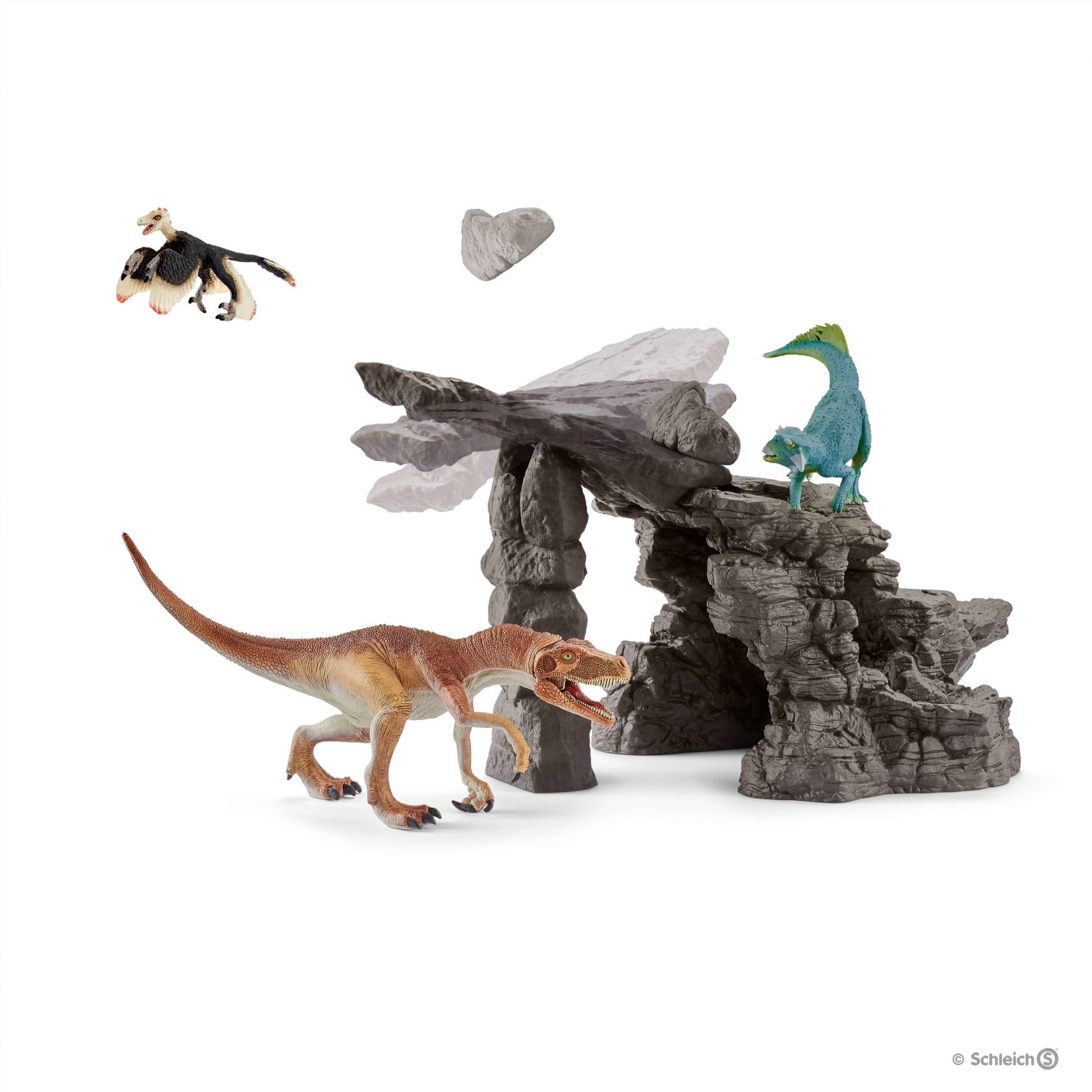 Schleich - Dinosauriesats med grotta (41461)