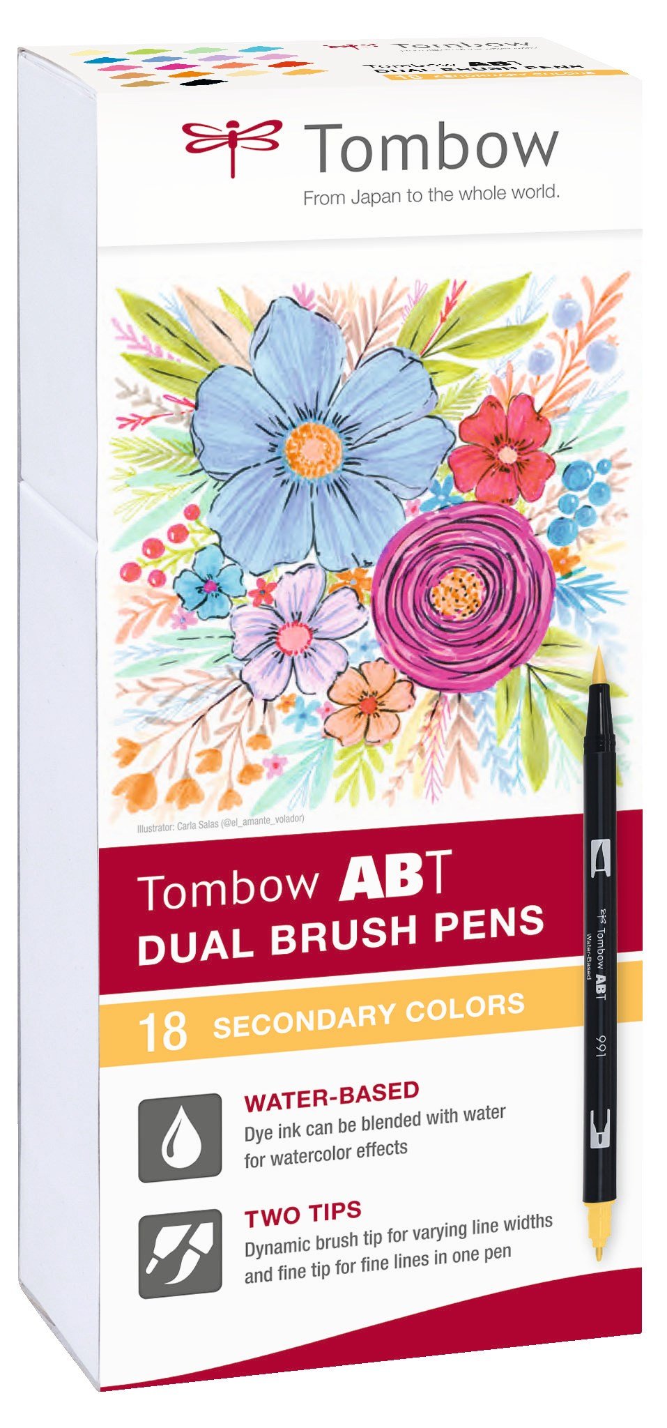 TOMBOW Penselpenn ABT Dual Brush 18P-2 grundl. farger