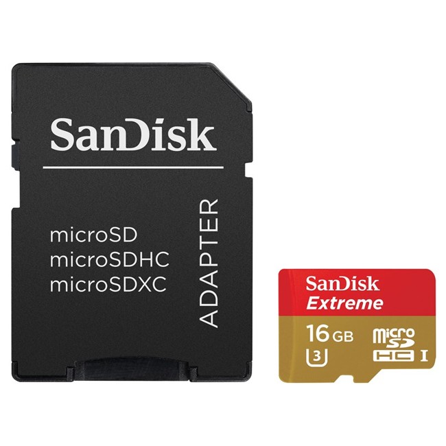 Sandisk - MicroSDHC Extreme 16GB 90MB/s UHS-I
